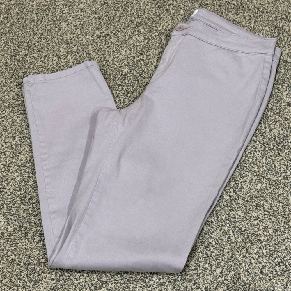 Meritage Womens Lavender Purple Skinny Ankle Pants Size 12 Cotton Tencel Stretch
